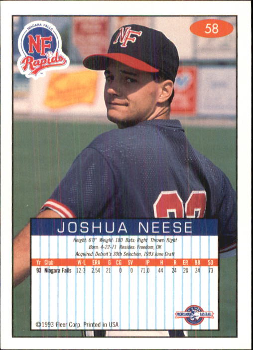1993-94 Excel (Fleer) Minor League Baseball "Main Set" Cards #1 to #150 - Picture 117 of 298