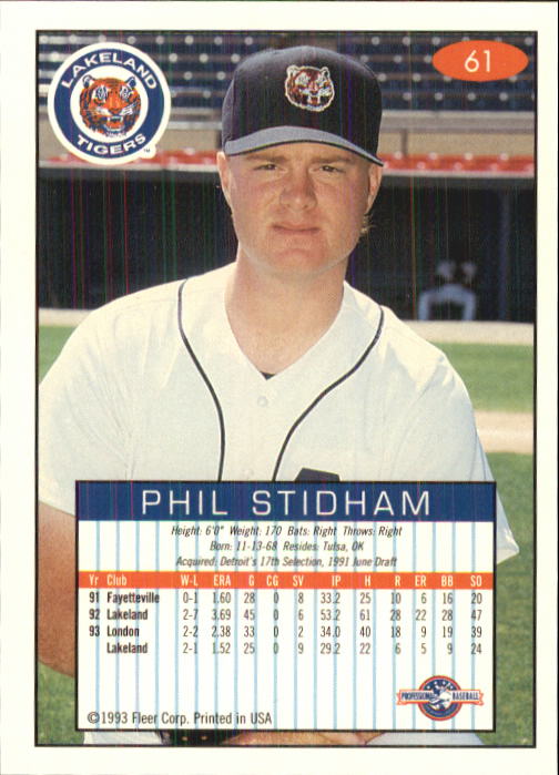 1993-94 Excel (Fleer) Minor League Baseball "Main Set" Cards #1 to #150 - Picture 123 of 298