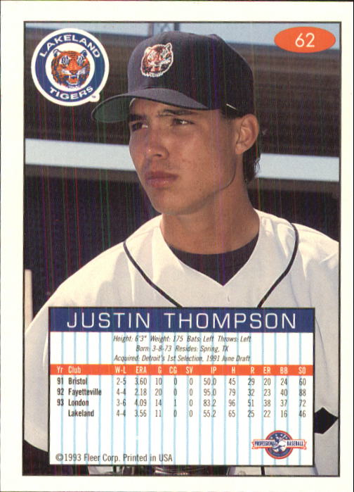 1993-94 Excel (Fleer) Minor League Baseball "Main Set" Cards #1 to #150 - Picture 125 of 298