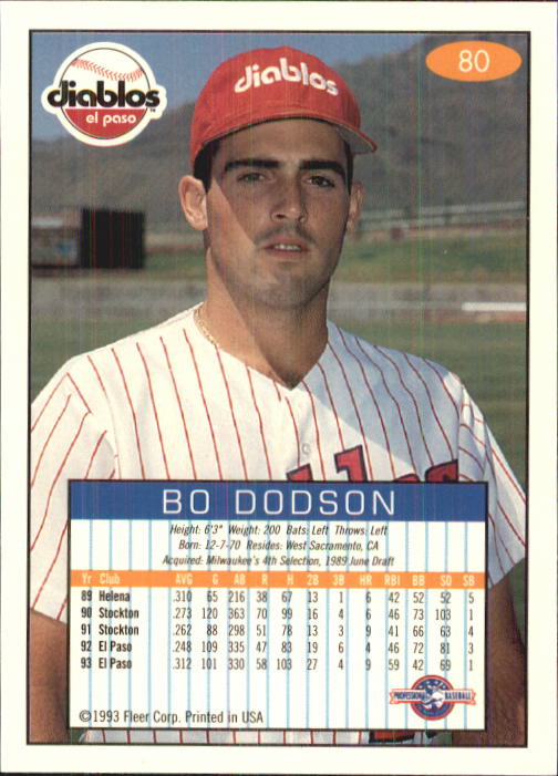 1993-94 Excel (Fleer) Minor League Baseball "Main Set" Cards #1 to #150 - Picture 161 of 298