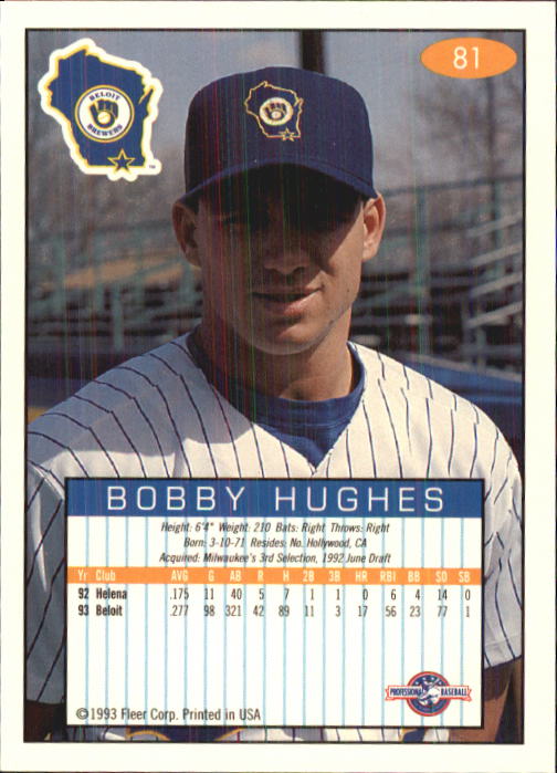 1993-94 Excel (Fleer) Minor League Baseball "Main Set" Cards #1 to #150 - Picture 163 of 298