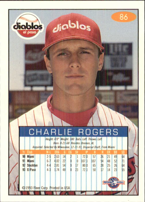 1993-94 Excel (Fleer) Minor League Baseball "Main Set" Cards #1 to #150 - Picture 173 of 298