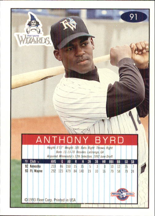 1993-94 Excel (Fleer) Minor League Baseball "Main Set" Cards #1 to #150 - Picture 183 of 298