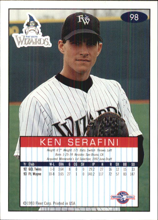 1993-94 Excel (Fleer) Minor League Baseball "Main Set" Cards #1 to #150 - Picture 197 of 298
