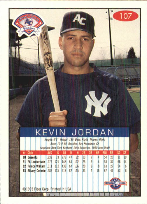 1993-94 Excel (Fleer) Minor League Baseball "Main Set" Cards #1 to #150 - Picture 213 of 298