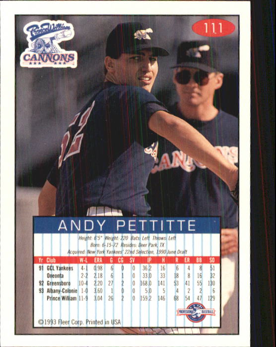 1993-94 Excel (Fleer) Minor League Baseball "Main Set" Cards #1 to #150 - Picture 221 of 298