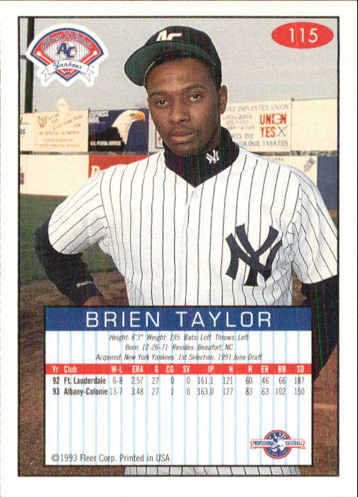 1993-94 Excel (Fleer) Minor League Baseball "Main Set" Cards #1 to #150 - Picture 228 of 298