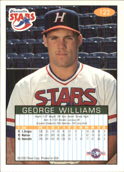 1993-94 Excel (Fleer) Minor League Baseball "Main Set" Cards #1 to #150 - Picture 242 of 298