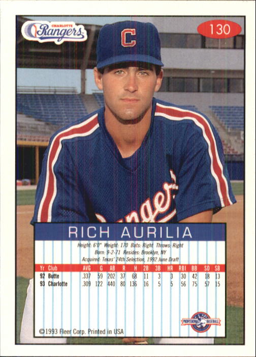 1993-94 Excel (Fleer) Minor League Baseball "Main Set" Cards #1 to #150 - Picture 258 of 298