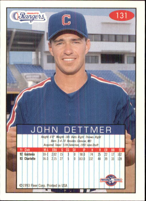 1993-94 Excel (Fleer) Minor League Baseball "Main Set" Cards #1 to #150 - Picture 260 of 298