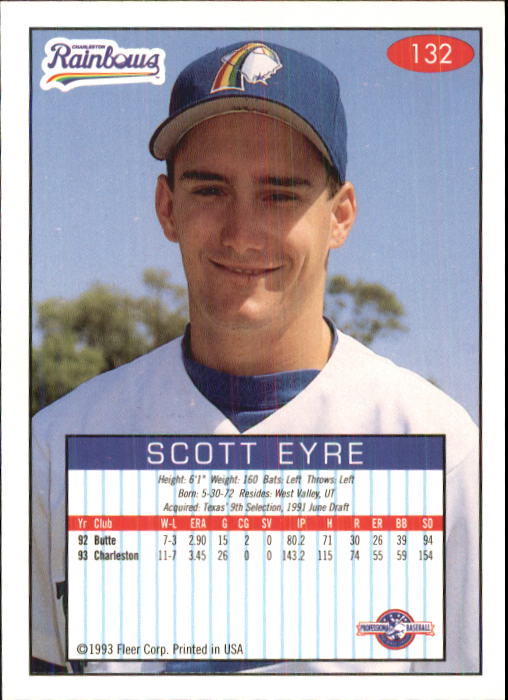 1993-94 Excel (Fleer) Minor League Baseball "Main Set" Cards #1 to #150 - Picture 262 of 298