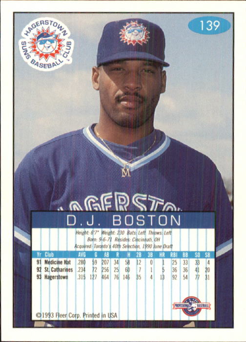 1993-94 Excel (Fleer) Minor League Baseball "Main Set" Cards #1 to #150 - Picture 276 of 298