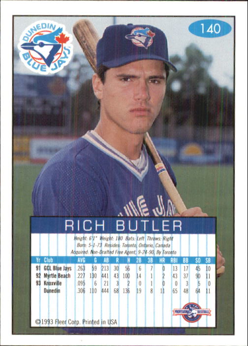 1993-94 Excel (Fleer) Minor League Baseball "Main Set" Cards #1 to #150 - Picture 278 of 298