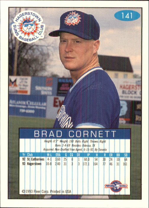 1993-94 Excel (Fleer) Minor League Baseball "Main Set" Cards #1 to #150 - Picture 280 of 298