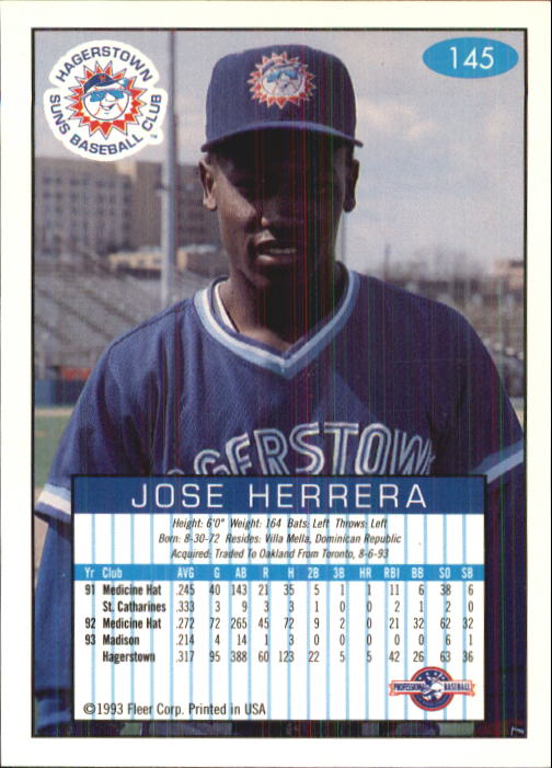1993-94 Excel (Fleer) Minor League Baseball "Main Set" Cards #1 to #150 - Picture 288 of 298