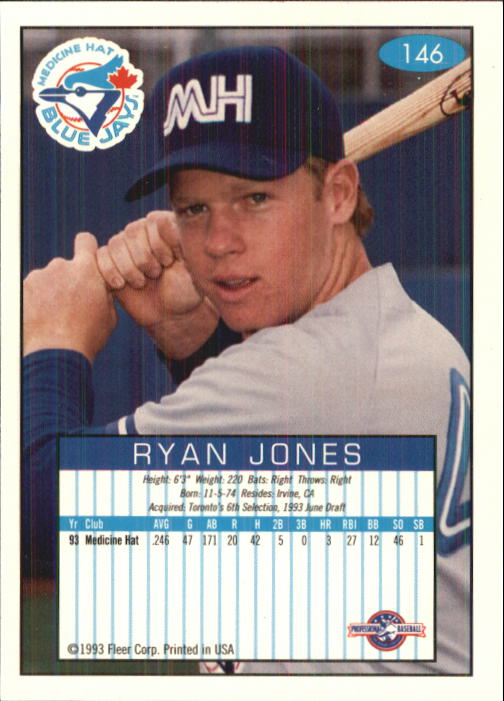 1993-94 Excel (Fleer) Minor League Baseball "Main Set" Cards #1 to #150 - Picture 290 of 298