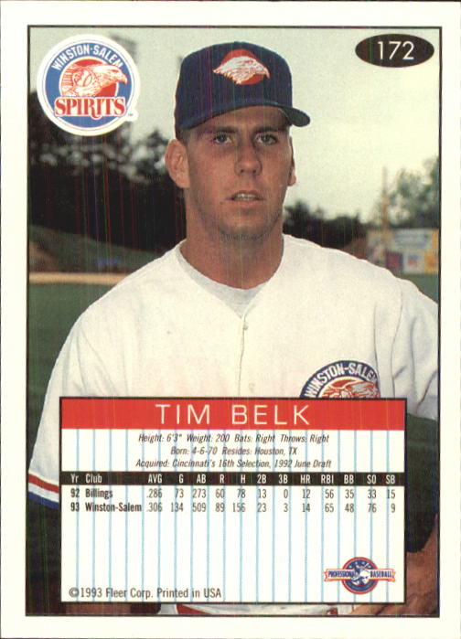 1993-94 Excel (Fleer) Minor League Baseball "Main Set" Cards #151 to #300 - Picture 45 of 299