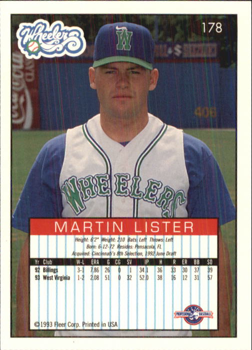 1993-94 Excel (Fleer) Minor League Baseball "Main Set" Cards #151 to #300 - Picture 57 of 299