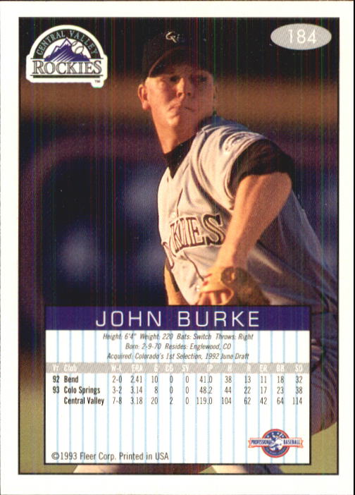 1993-94 Excel (Fleer) Minor League Baseball "Main Set" Cards #151 to #300 - Picture 69 of 299