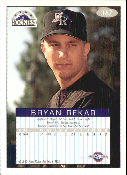 1993-94 Excel (Fleer) Minor League Baseball "Main Set" Cards #151 to #300 - Picture 75 of 299