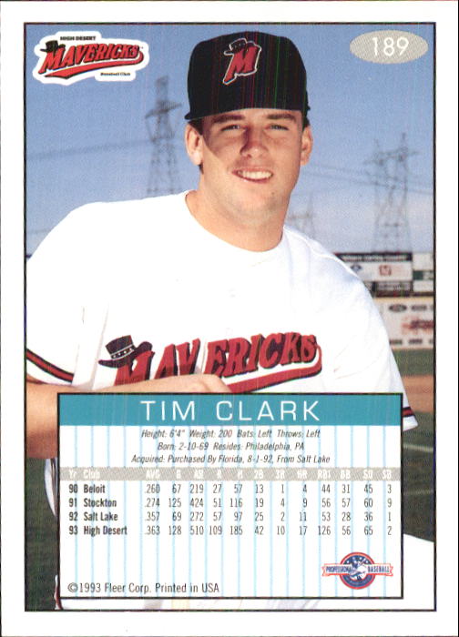 1993-94 Excel (Fleer) Minor League Baseball "Main Set" Cards #151 to #300 - Picture 79 of 299