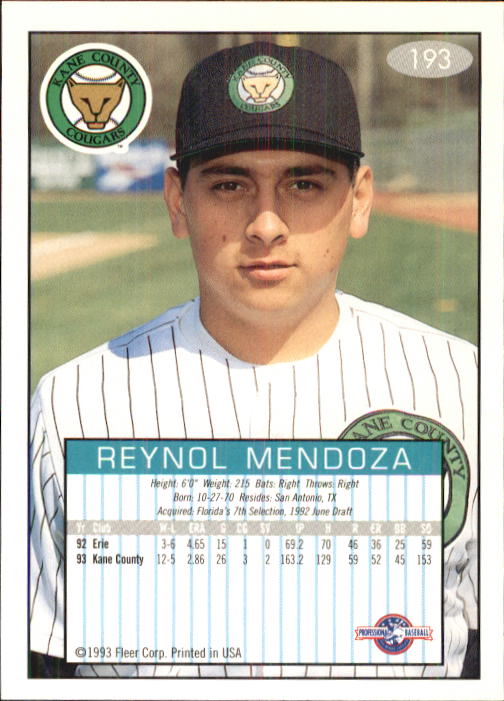 1993-94 Excel (Fleer) Minor League Baseball "Main Set" Cards #151 to #300 - Picture 87 of 299