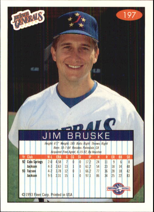 1993-94 Excel (Fleer) Minor League Baseball "Main Set" Cards #151 to #300 - Picture 95 of 299