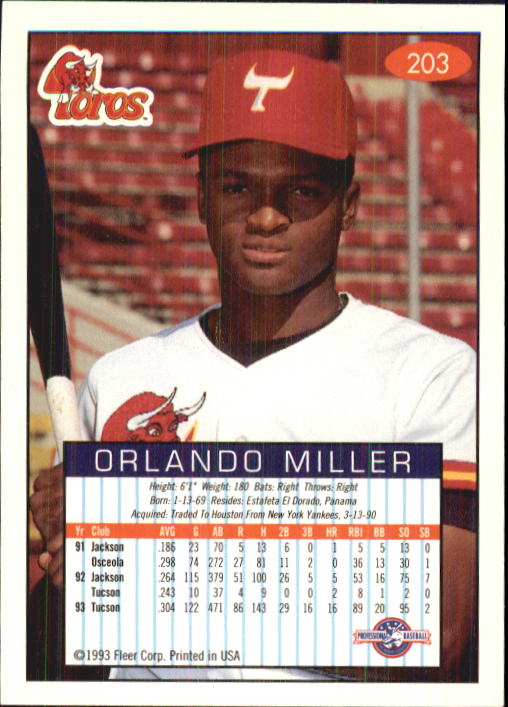 1993-94 Excel (Fleer) Minor League Baseball "Main Set" Cards #151 to #300 - Picture 107 of 299