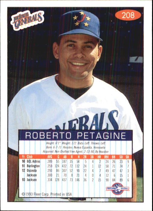 1993-94 Excel (Fleer) Minor League Baseball "Main Set" Cards #151 to #300 - Picture 117 of 299