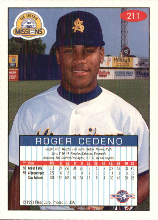 1993-94 Excel (Fleer) Minor League Baseball "Main Set" Cards #151 to #300 - Picture 123 of 299