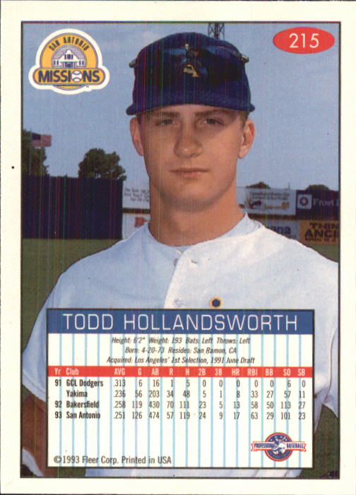 1993-94 Excel (Fleer) Minor League Baseball "Main Set" Cards #151 to #300 - Picture 131 of 299