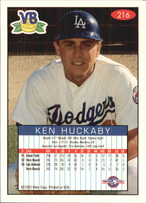 1993-94 Excel (Fleer) Minor League Baseball "Main Set" Cards #151 to #300 - Picture 133 of 299