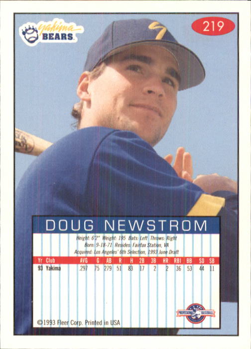 1993-94 Excel (Fleer) Minor League Baseball "Main Set" Cards #151 to #300 - Picture 139 of 299