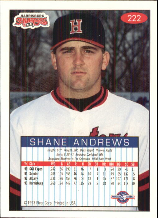 1993-94 Excel (Fleer) Minor League Baseball "Main Set" Cards #151 to #300 - Picture 145 of 299