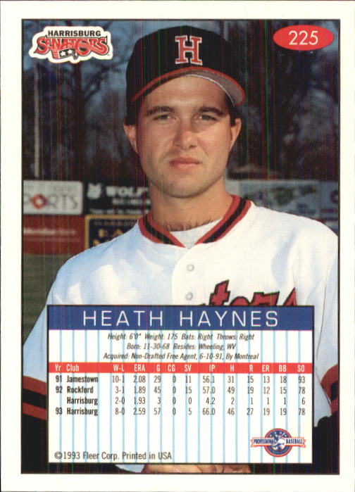1993-94 Excel (Fleer) Minor League Baseball "Main Set" Cards #151 to #300 - Picture 151 of 299