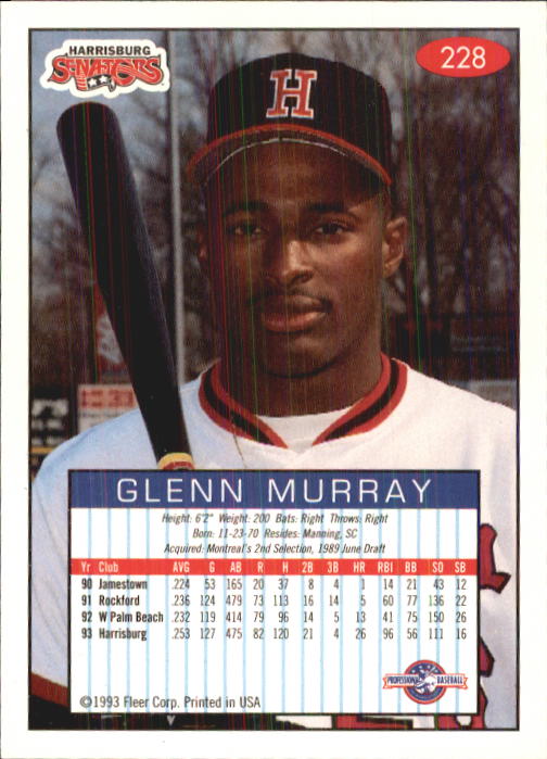 1993-94 Excel (Fleer) Minor League Baseball "Main Set" Cards #151 to #300 - Picture 157 of 299