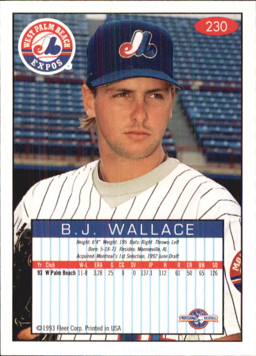 1993-94 Excel (Fleer) Minor League Baseball "Main Set" Cards #151 to #300 - Picture 161 of 299