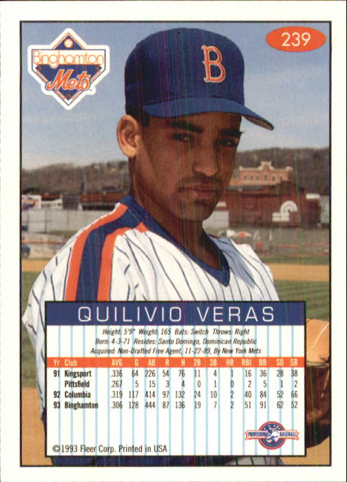 1993-94 Excel (Fleer) Minor League Baseball "Main Set" Cards #151 to #300 - Picture 179 of 299