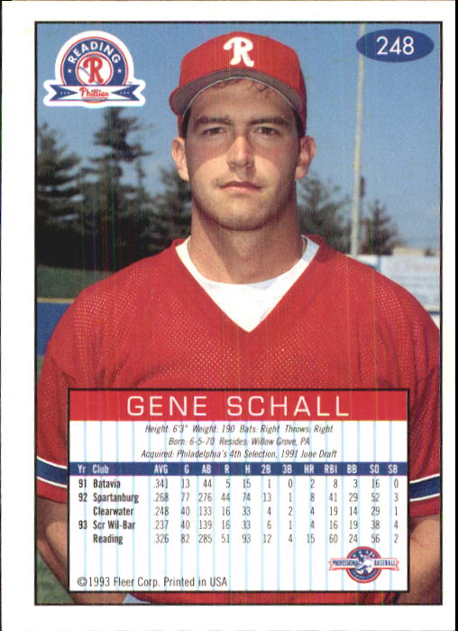 1993-94 Excel (Fleer) Minor League Baseball "Main Set" Cards #151 to #300 - Picture 197 of 299