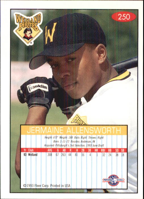 1993-94 Excel (Fleer) Minor League Baseball "Main Set" Cards #151 to #300 - Picture 201 of 299