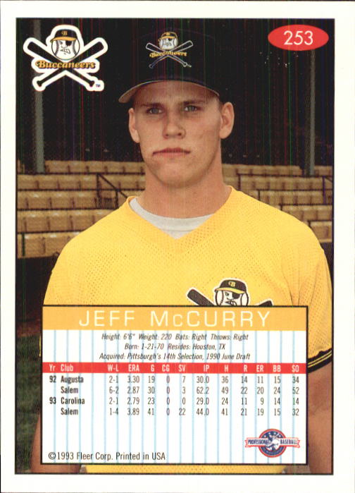 1993-94 Excel (Fleer) Minor League Baseball "Main Set" Cards #151 to #300 - Picture 207 of 299