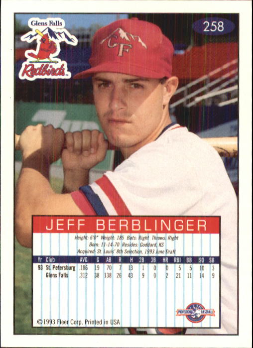 1993-94 Excel (Fleer) Minor League Baseball "Main Set" Cards #151 to #300 - Picture 217 of 299