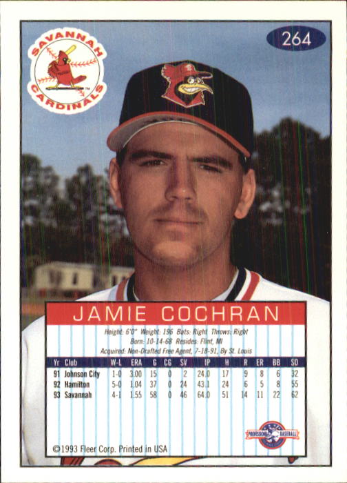 1993-94 Excel (Fleer) Minor League Baseball "Main Set" Cards #151 to #300 - Picture 229 of 299