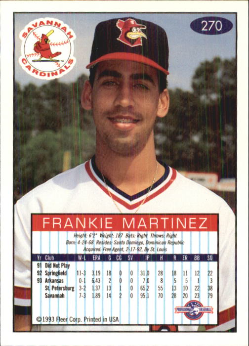 1993-94 Excel (Fleer) Minor League Baseball "Main Set" Cards #151 to #300 - Picture 241 of 299