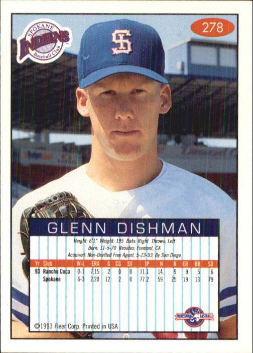 1993-94 Excel (Fleer) Minor League Baseball "Main Set" Cards #151 to #300 - Picture 257 of 299