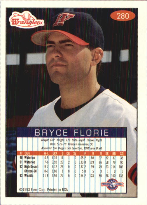 1993-94 Excel (Fleer) Minor League Baseball "Main Set" Cards #151 to #300 - Picture 261 of 299
