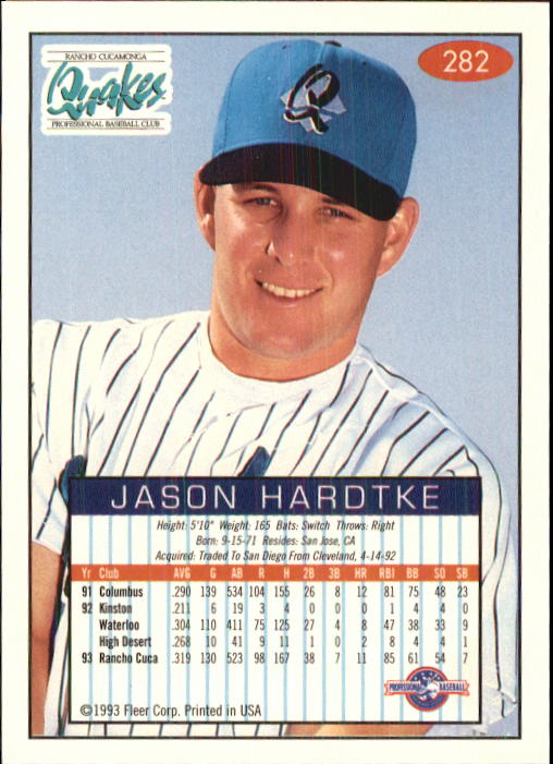 1993-94 Excel (Fleer) Minor League Baseball "Main Set" Cards #151 to #300 - Picture 265 of 299