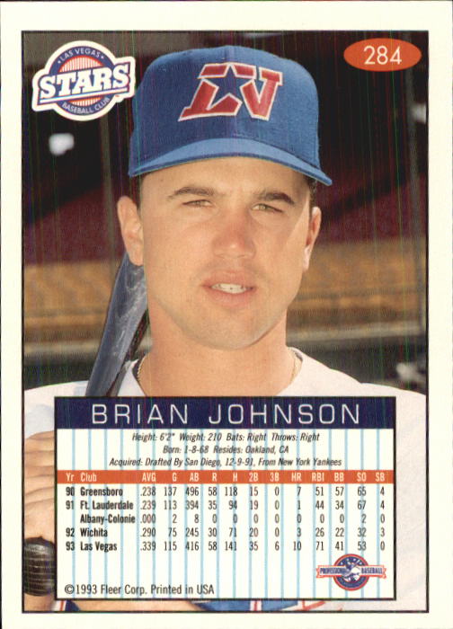 1993-94 Excel (Fleer) Minor League Baseball "Main Set" Cards #151 to #300 - Picture 269 of 299