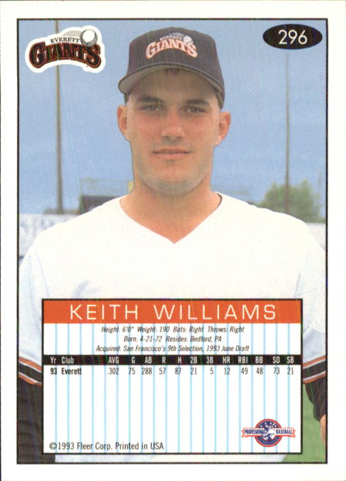 1993-94 Excel (Fleer) Minor League Baseball "Main Set" Cards #151 to #300 - Picture 291 of 299