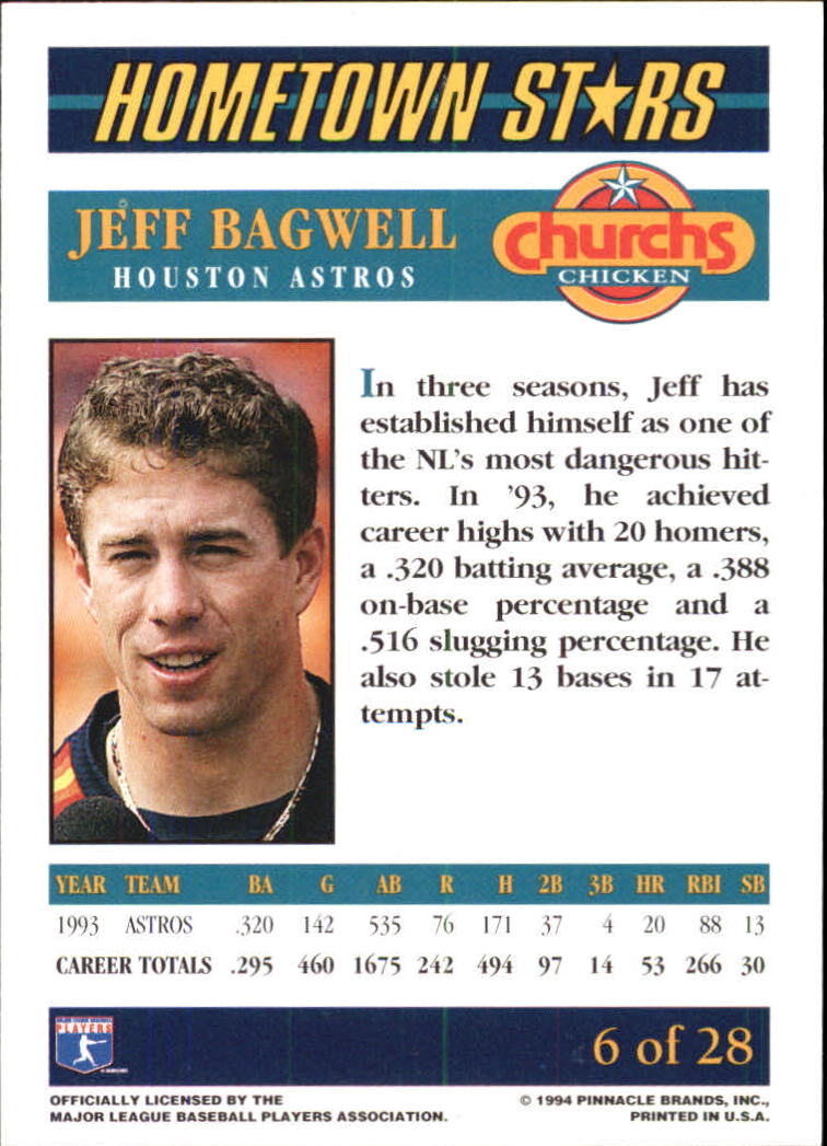 1994 Church's Chicken Hometown Stars - #23 Danny Tartabull